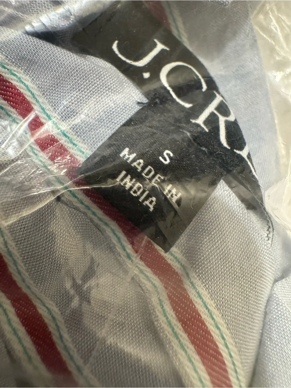 NWT J.Crew V-Neck Tie Top Striped Cotton Blend Dobby Shirt French Blue Small